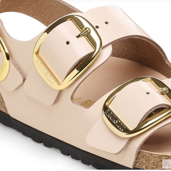 NWT Birkenstock Milano Big Buckle Natural Leather Patent Size EU40/US9-9.5 - Picture 7 of 7